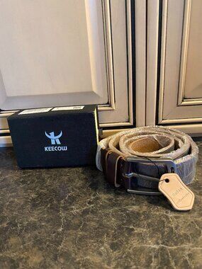 Keecow 100% Italian Cow Leather Belt New with Tags